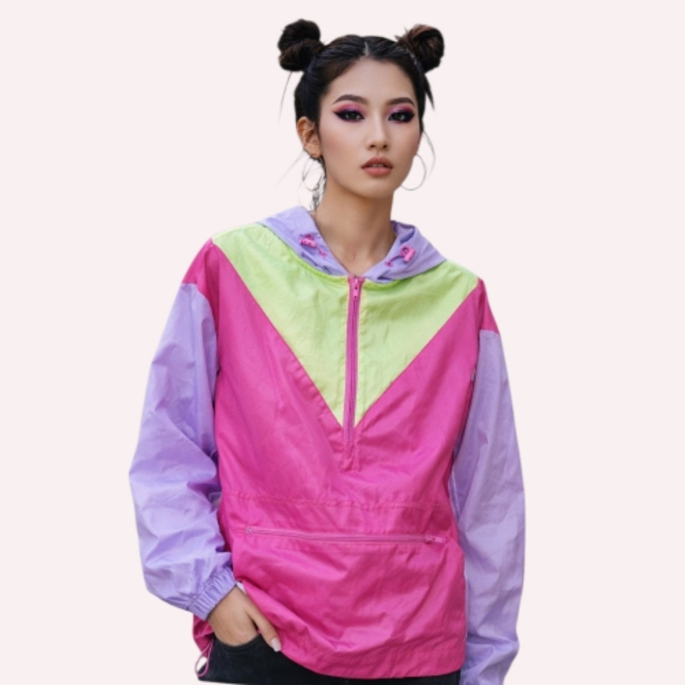 ASOS Colorblock Windbreaker 0 - Picture 2 of 8